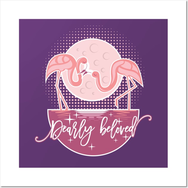 Dearly beloved - flamingos Wall Art by VisAnastasis